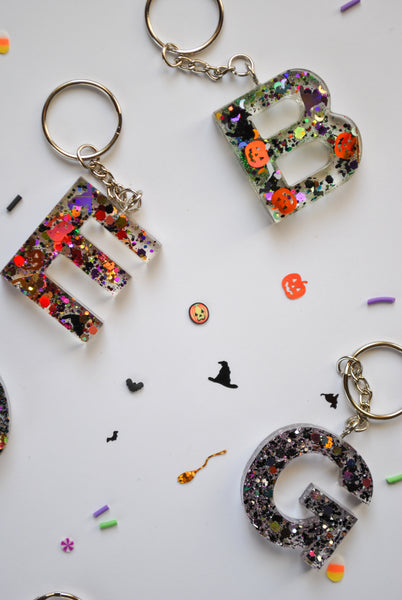 Mixed Halloween Letter Key Chain