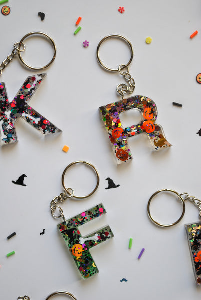 Mixed Halloween Letter Key Chain